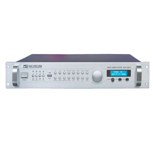 Фото Nusun MA-600  микшер-усилитель 2микр+2лин, FM-тюнер, MP3, WMA, 600W, 70/100V, 4зоны