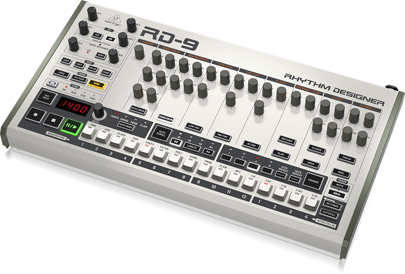 Фото Классическая аналоговая/цифровая драм-машина BEHRINGER RD-9