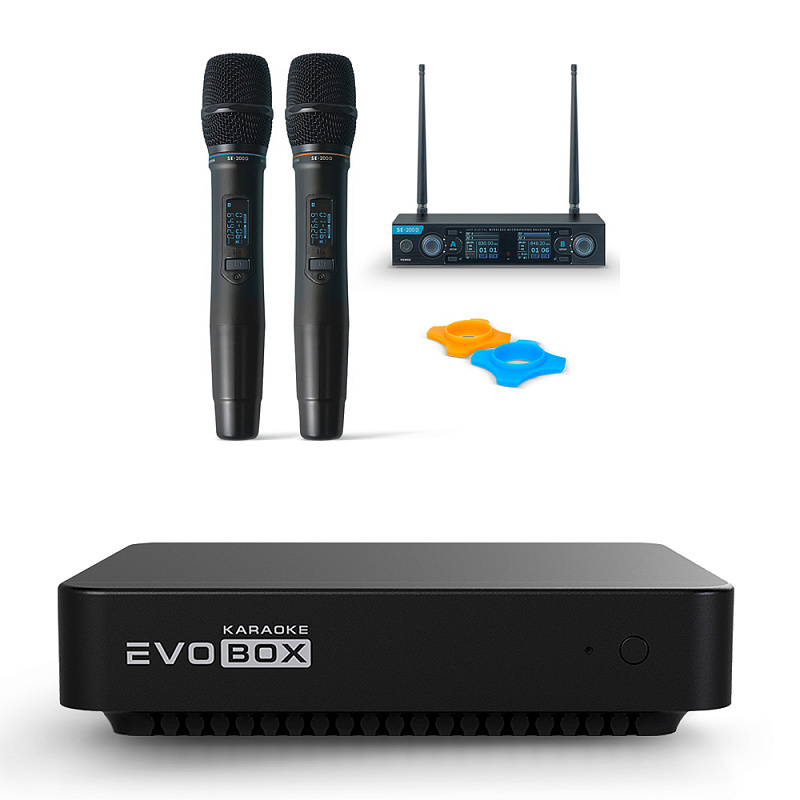 Фото Караоке система Evolution EVOBOX с 2 микрофонами Black