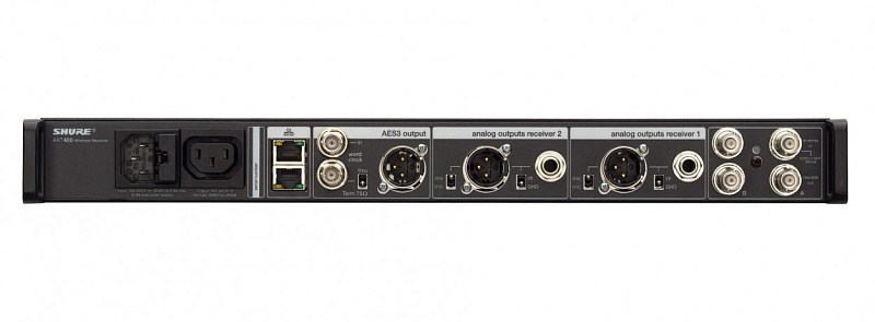 Фото SHURE AXIENT AXT400E-B 470 - 698 MHz двухканальный приемник