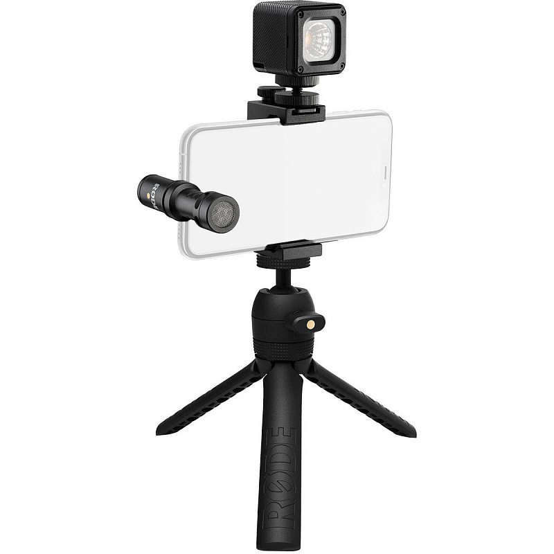 Фото Комплект RODE Vlogger Kit iOS edition GREEN c зелёной меховой ветрозащитой