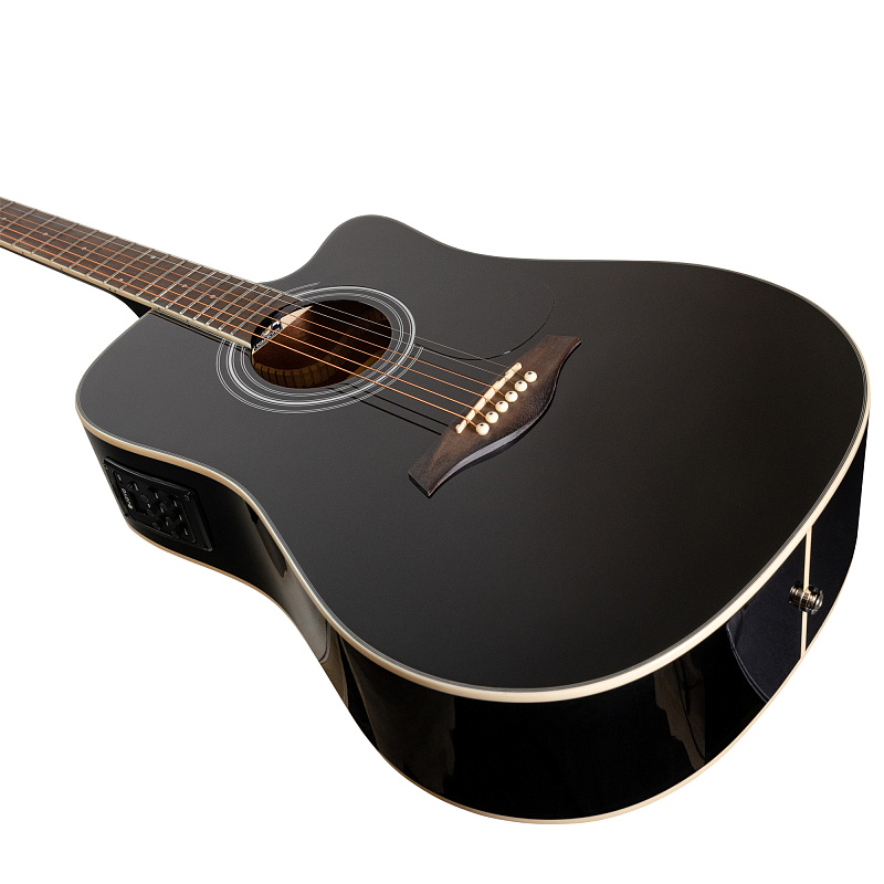 Фото Электроакустическая гитара ROCKDALE Aurora D6 C BK E Gloss