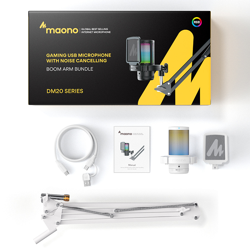 Фото Микрофон Maono DGM20S (white)
